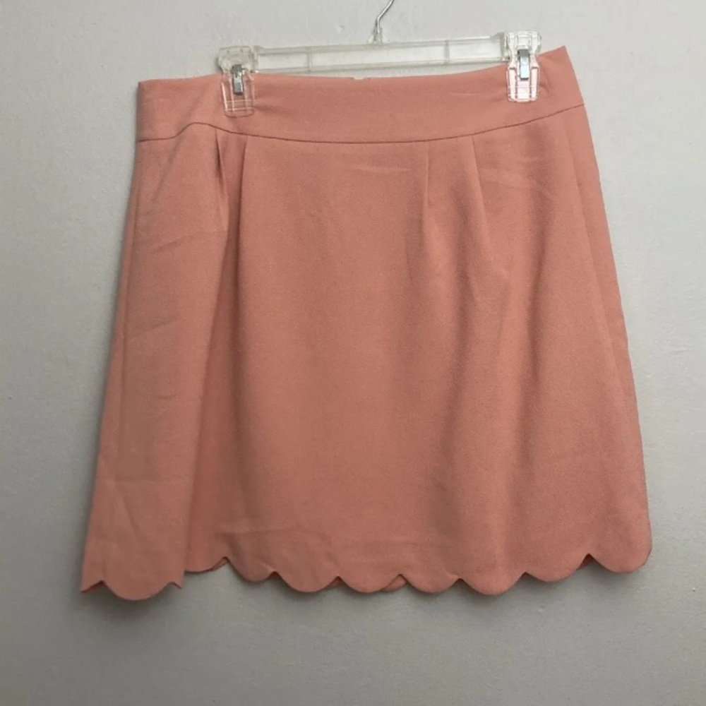 4-18 Ann Taylor LOFT Outlet Peach Pink skirt Scallop Hem 10 NWT